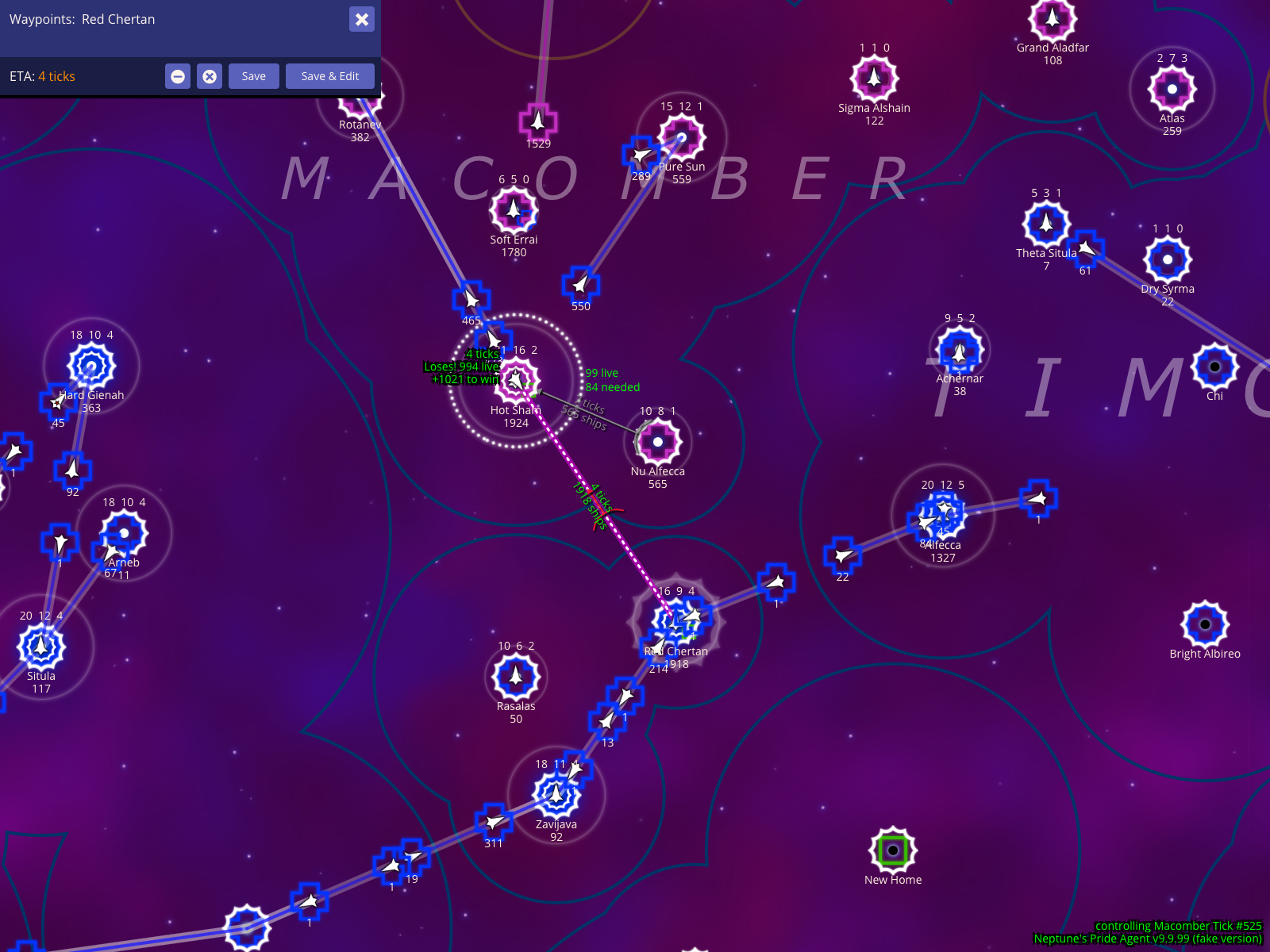 Show the battle ETA as relative ticks
