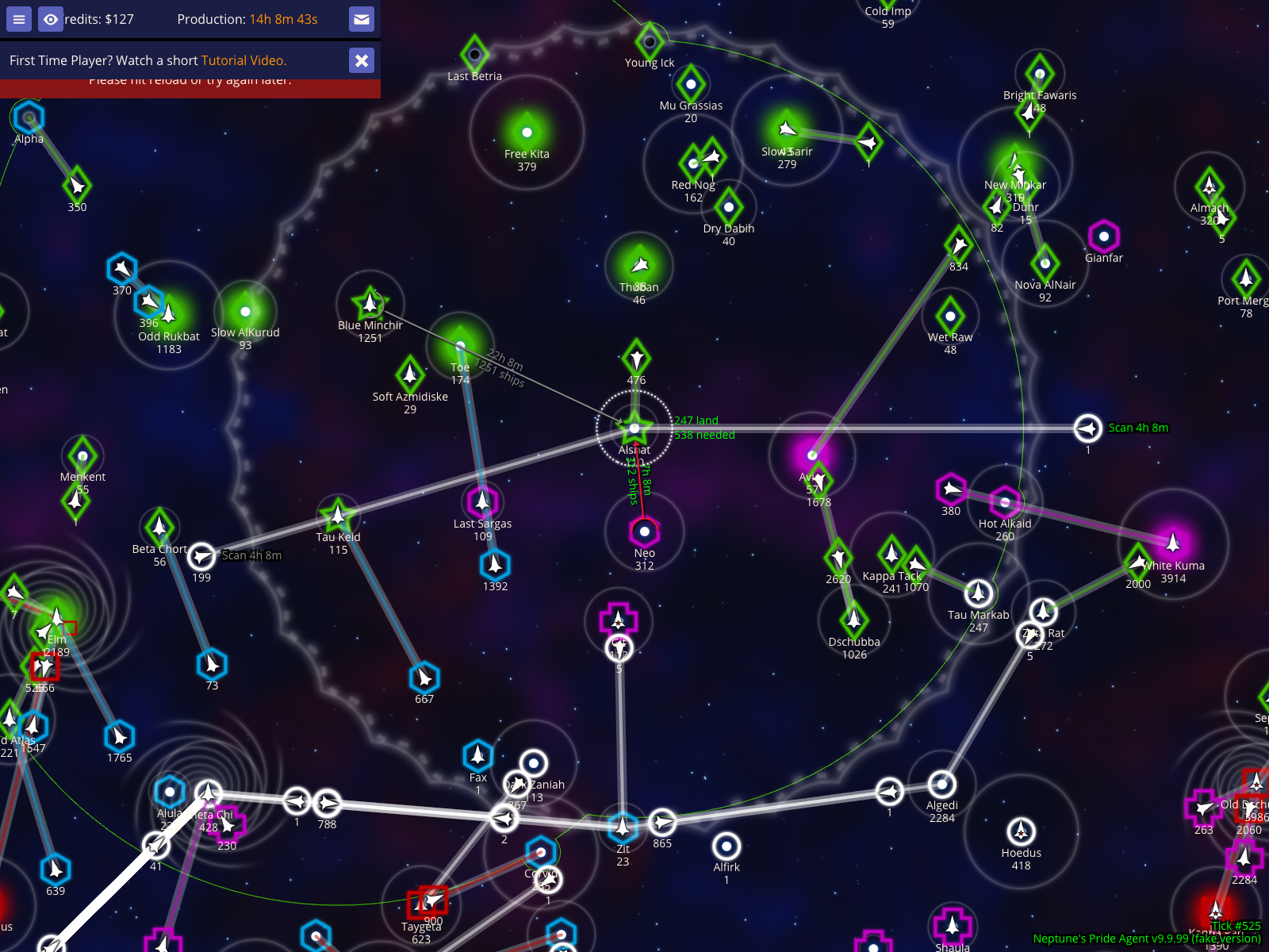 Green and Grey Scan ETAs for multiple fleets
