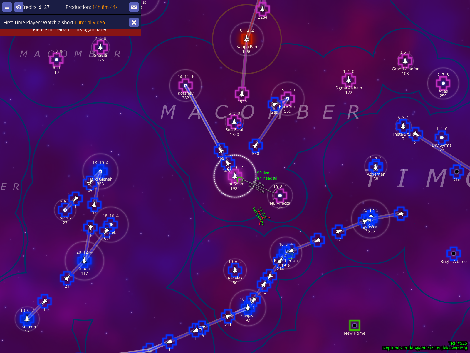 View automatic distance measurements to the nearest stars