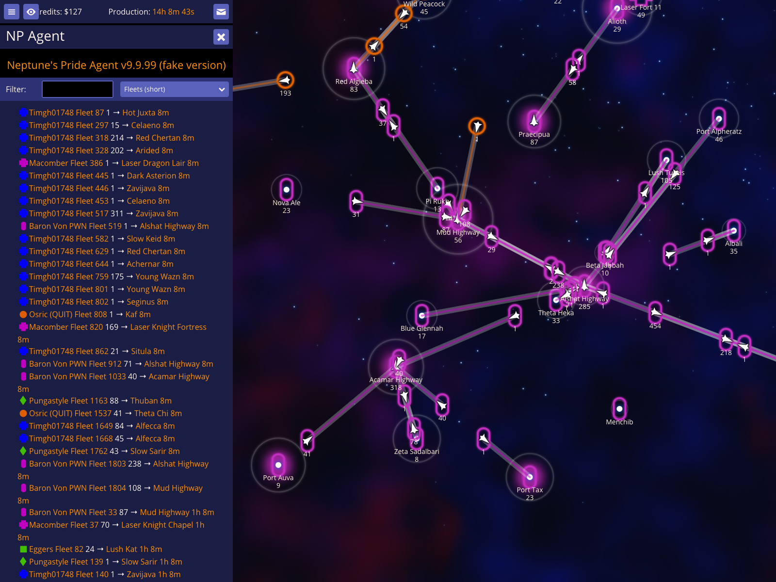 View the Fleets (short) report