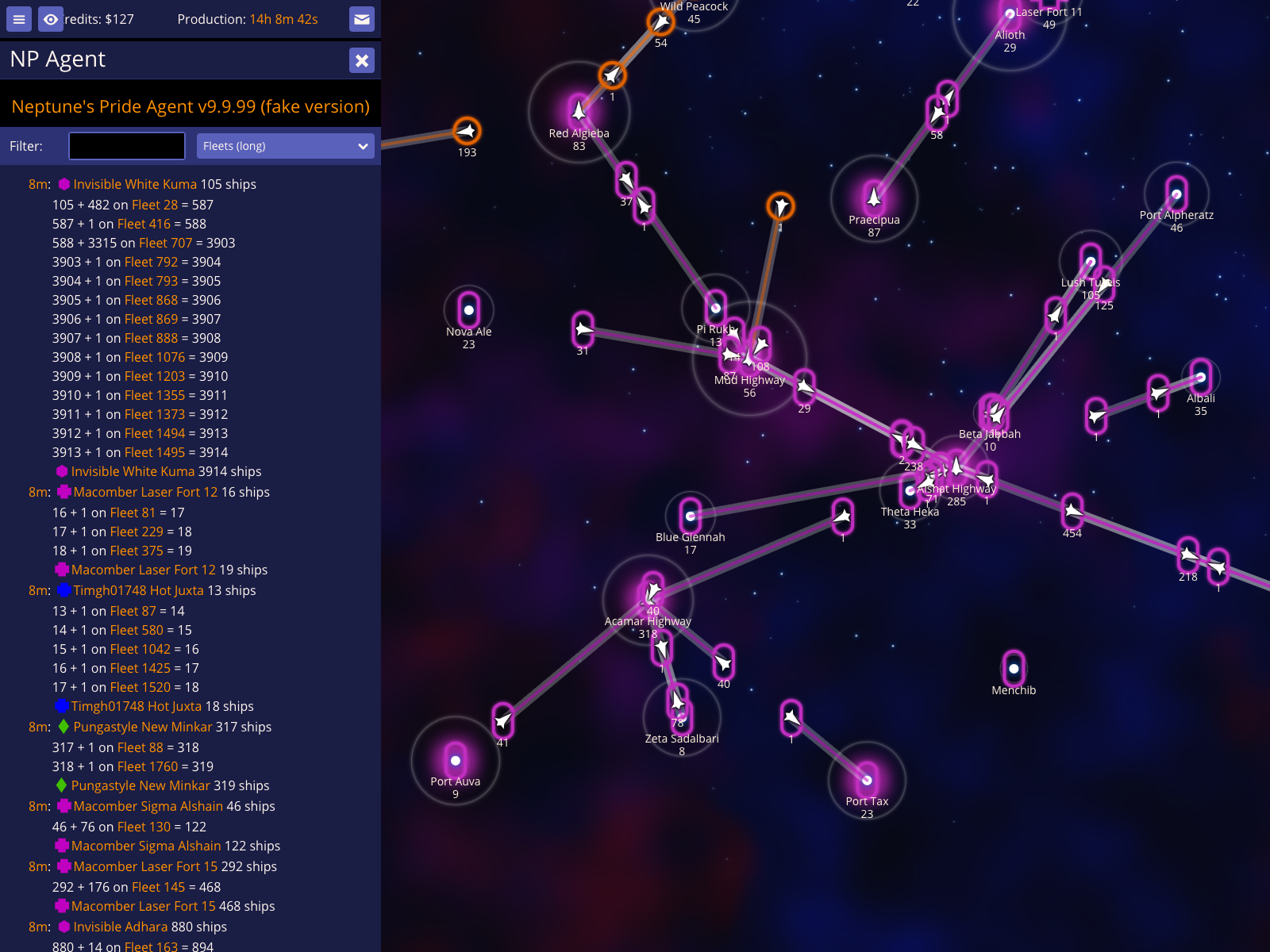 View the Fleets (long) report